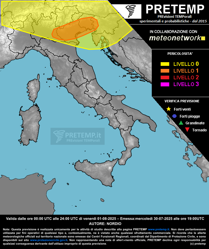 Mappa tendenza del 01 agosto 2025