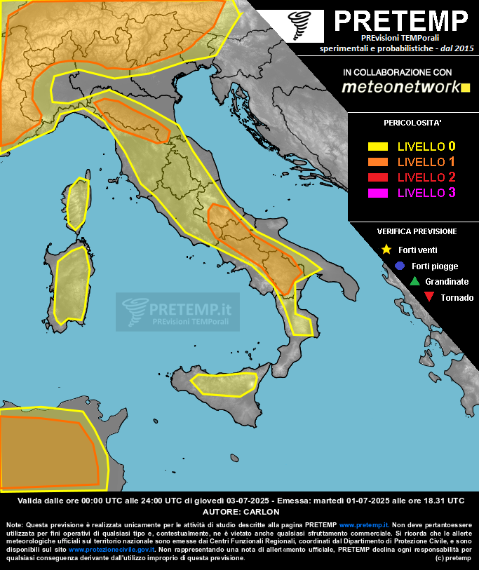 Mappa tendenza del 03 luglio 2025