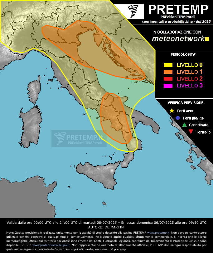 Mappa tendenza del 08 luglio 2025