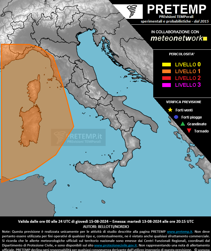 Mappa tendenza del 15 agosto 2024