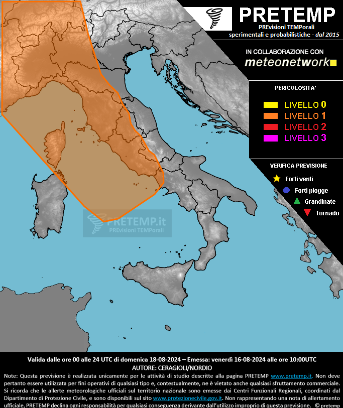 Mappa tendenza del 18 agosto 2024