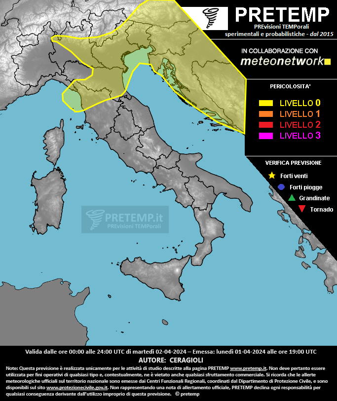 Mappa previsione del 02 aprile 2024