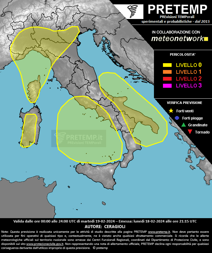 Mappa previsione del 20 febbraio 2024