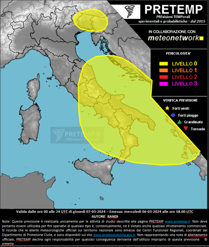 Mappa previsione del 07 marzo 2024