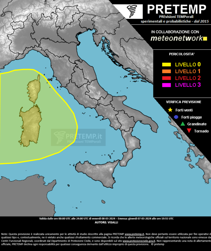 Mappa previsione del 08 marzo 2024
