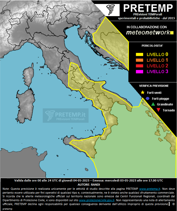 Mappa previsione del 04 maggio 2023
