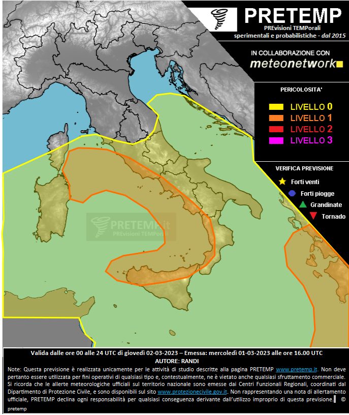 Mappa previsione del 02 marzo 2023