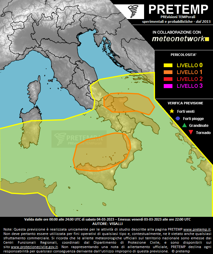 Mappa previsione del 04 marzo 2023