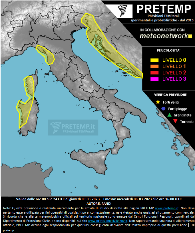 Mappa previsione del 09 marzo 2023
