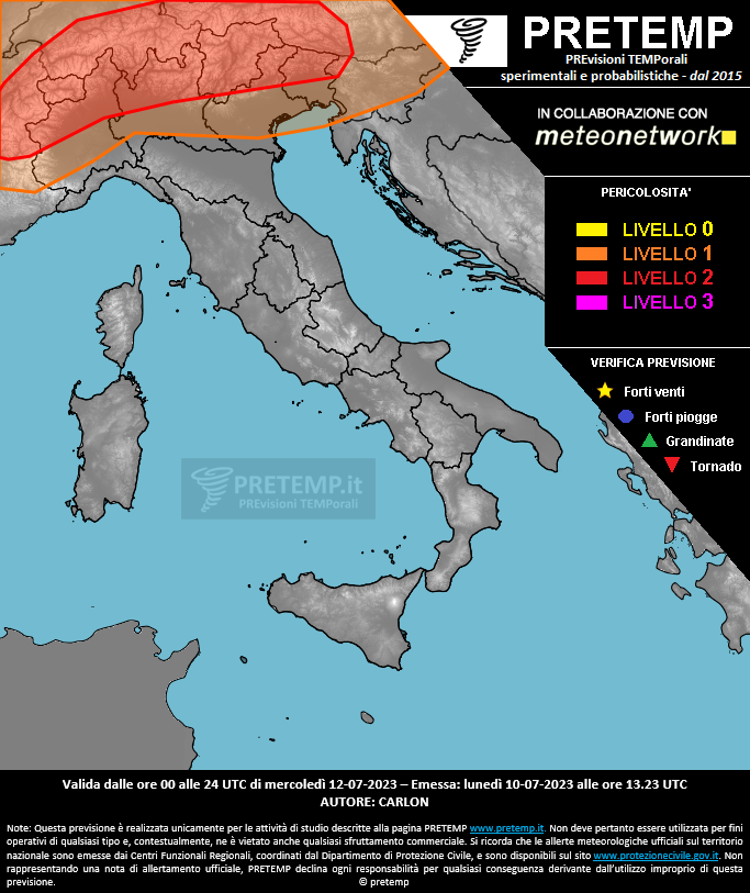 Mappa tendenza del 12 luglio 2023