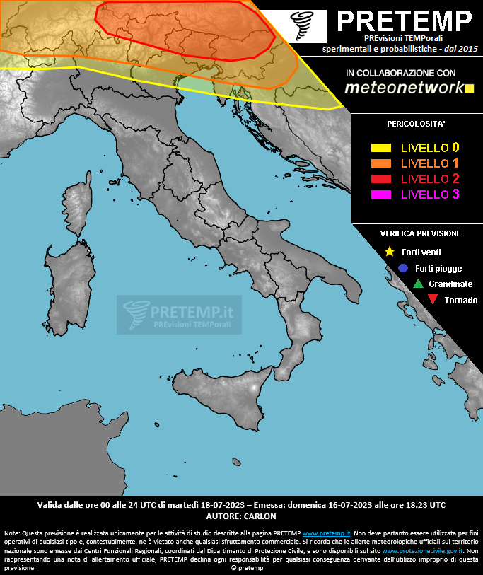 Mappa tendenza del 18 luglio 2023