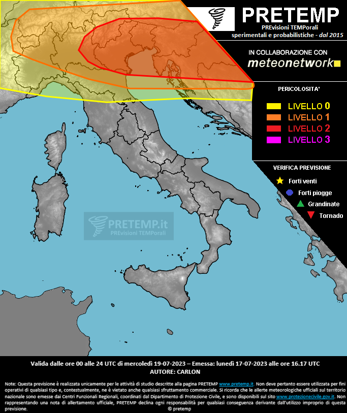 Mappa tendenza del 19 luglio 2023