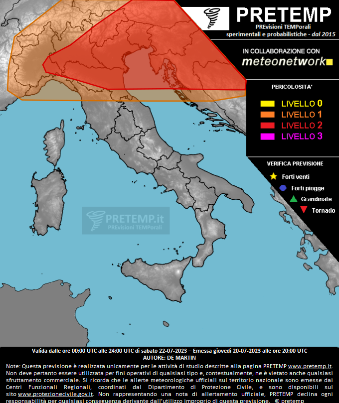 Mappa tendenza del 22 luglio 2023
