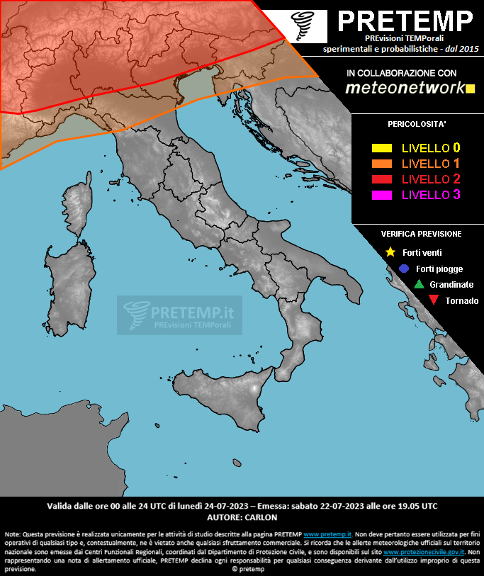 Mappa tendenza del 24 luglio 2023