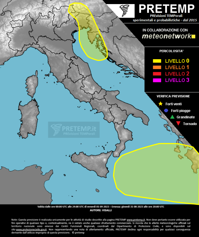 Mappa previsione del 01 settembre 2023