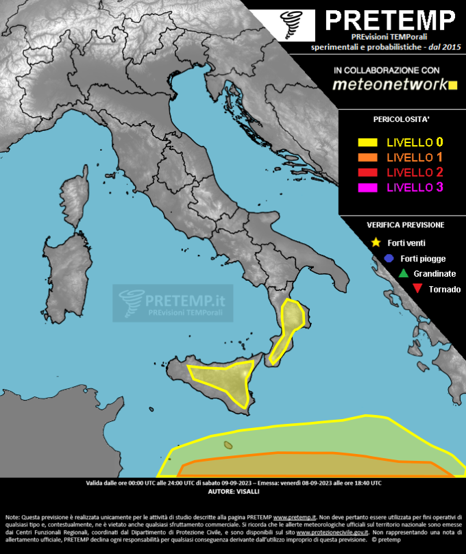 Mappa previsione del 09 settembre 2023