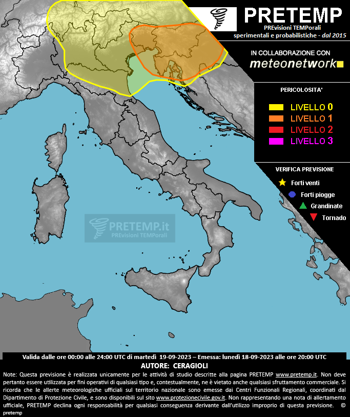 Mappa previsione del 19 settembre 2023