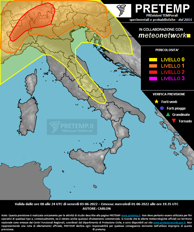 Mappa tendenza del 03 giugno 2022