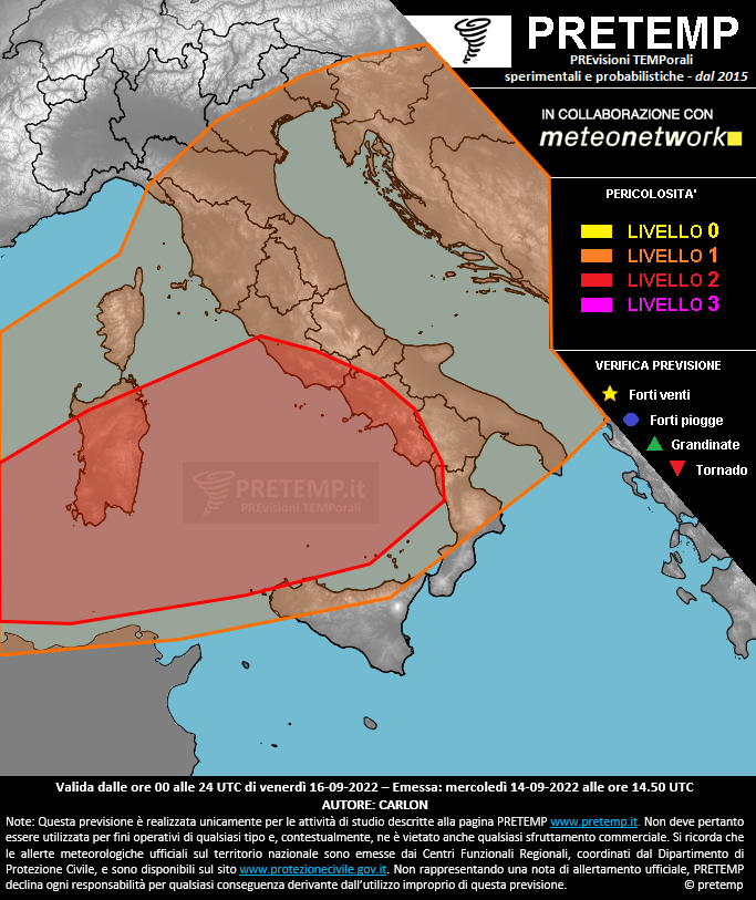 Mappa tendenza del 16 settembre 2022