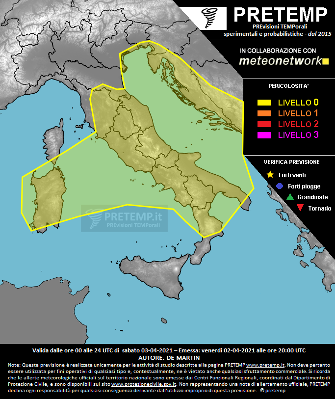 Mappa previsione del 03 aprile 2021