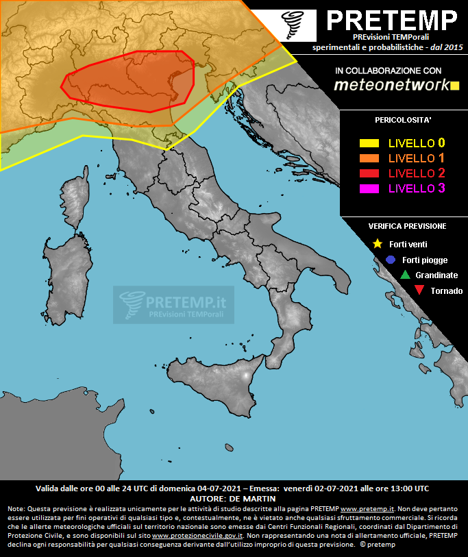 Mappa tendenza del 04 luglio 2021