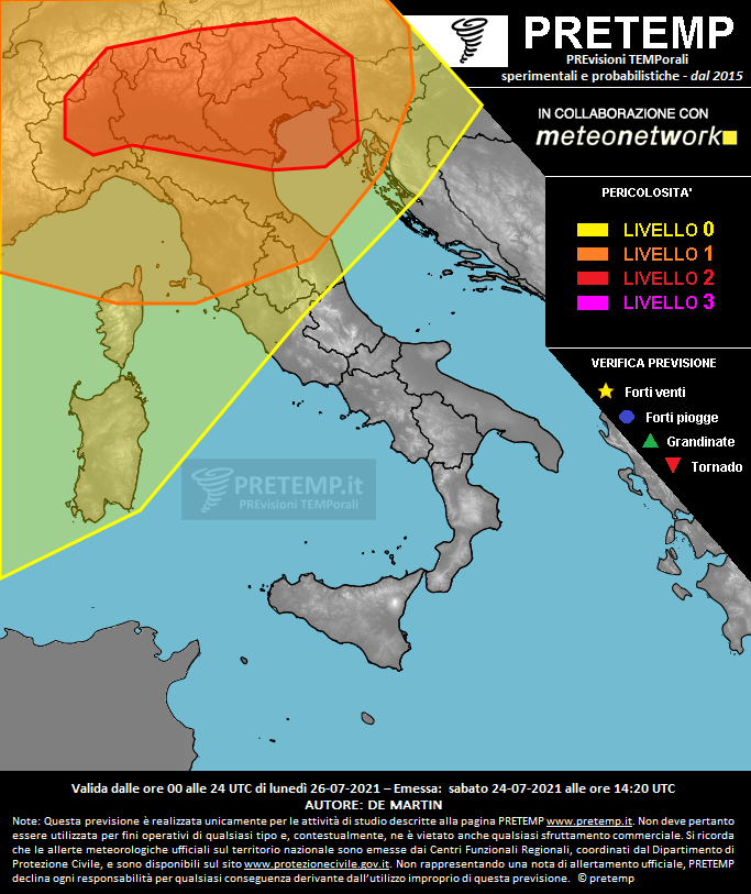 Mappa tendenza del 26 luglio 2021