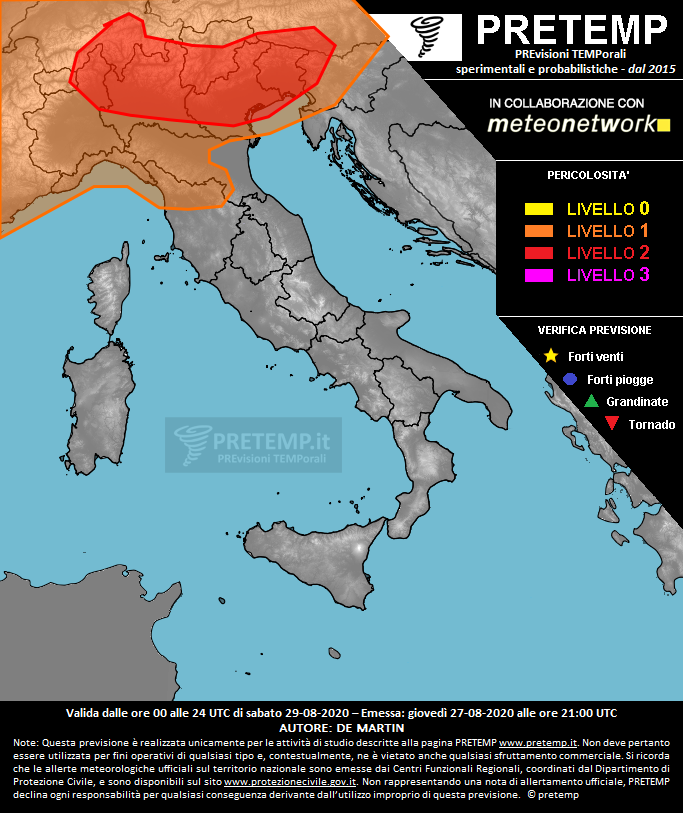 Mappa tendenza del 29 agosto 2020