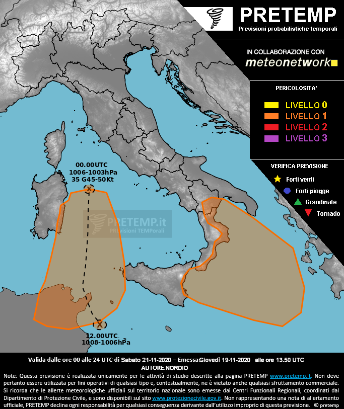 Mappa tendenza del 21 novembre 2020