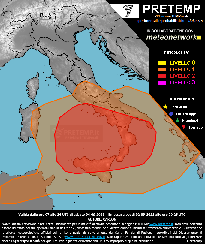 Mappa tendenza del 04 settembre 2021