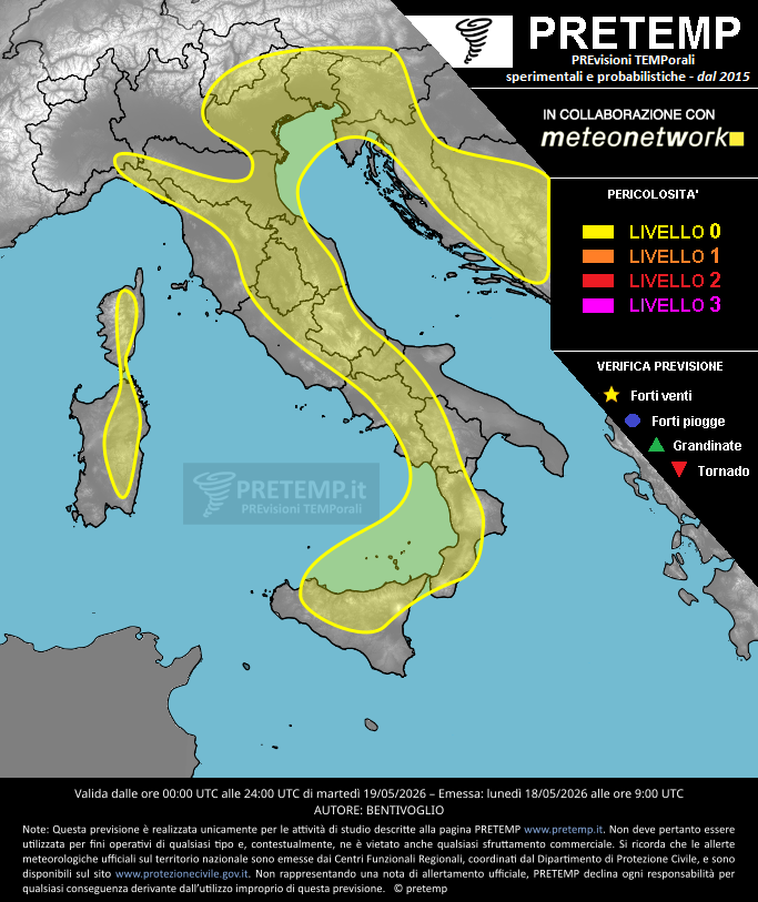 Mappa previsione del 19 maggio 2026