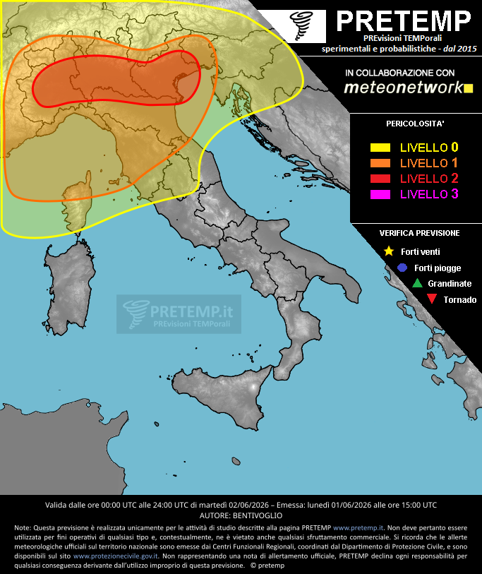 Mappa previsione del 02 giugno 2026