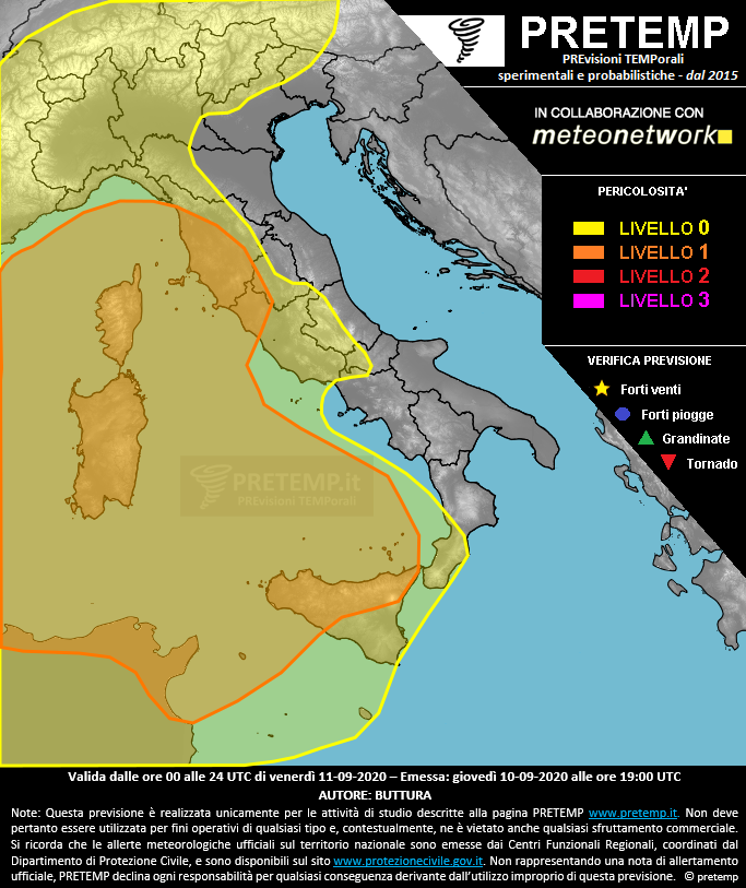 Mappa previsione del 11 settembre 2020