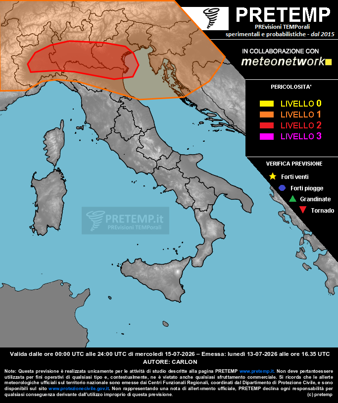 Mappa tendenza del 15 luglio 2026